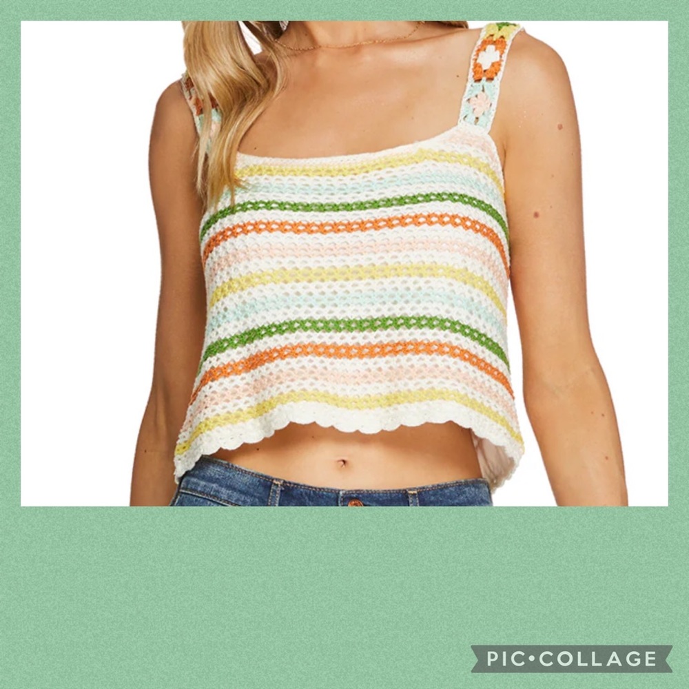 ♦️NWT cropped crochet tank